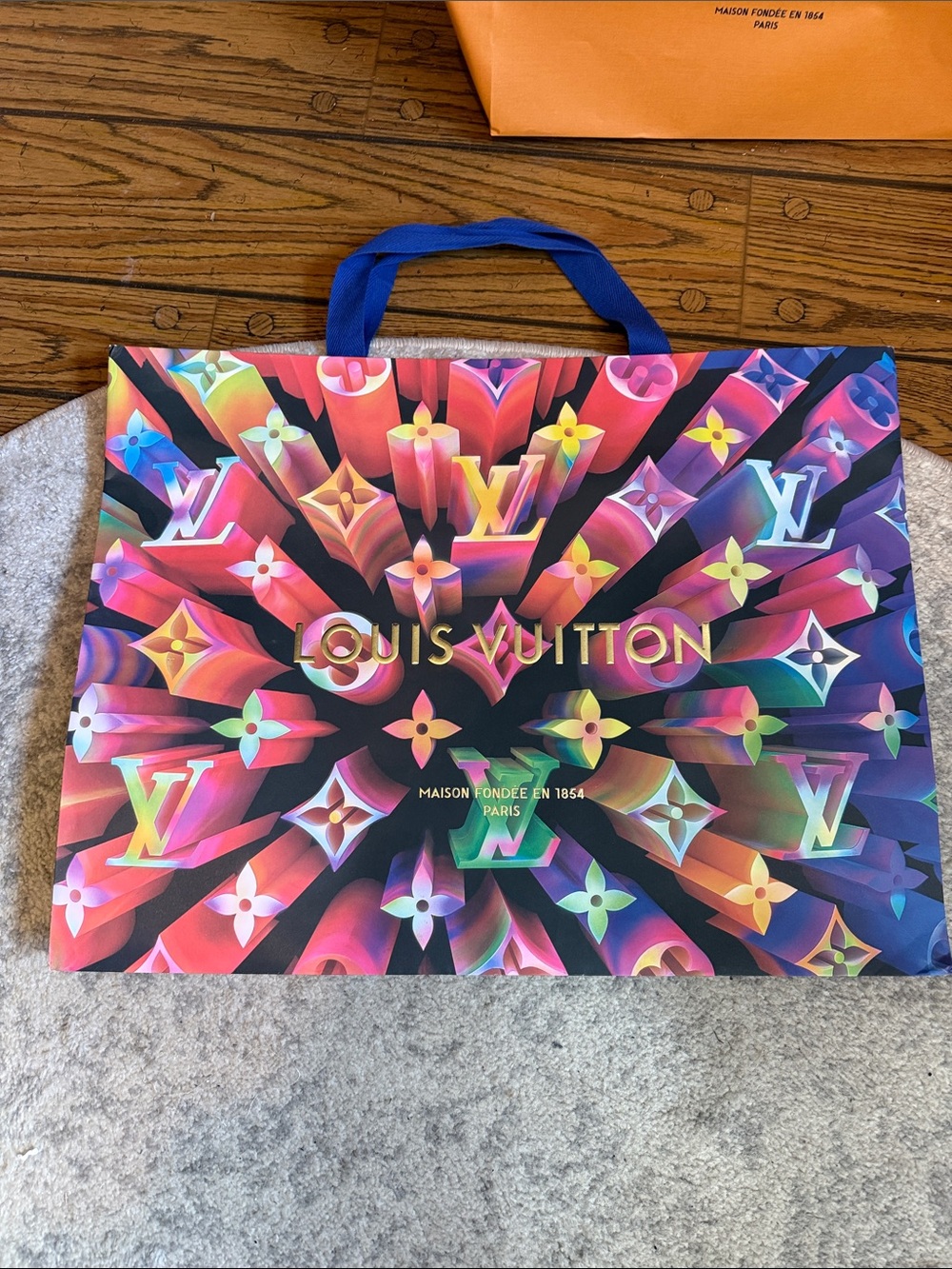Louis Vuitton Multicolor Kaleidoscope Shopper with Blue Handles
